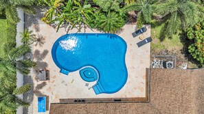 Outdoor pool, a heated pool