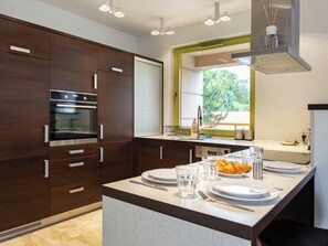 Fridge, oven, stovetop, dishwasher