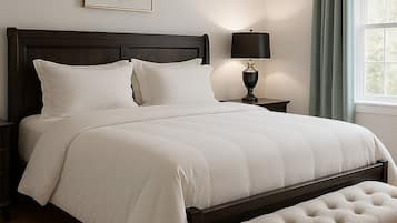 4 bedrooms, iron/ironing board, internet, bed sheets