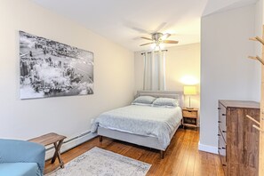 2 dormitorios, tabla de planchar con plancha, wifi y ropa de cama