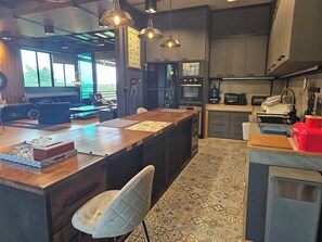 Family Room, Mountain View | Private kitchen | Fridge, coffee/tea maker