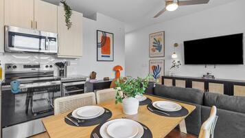 Microwave, oven, stovetop, dishwasher