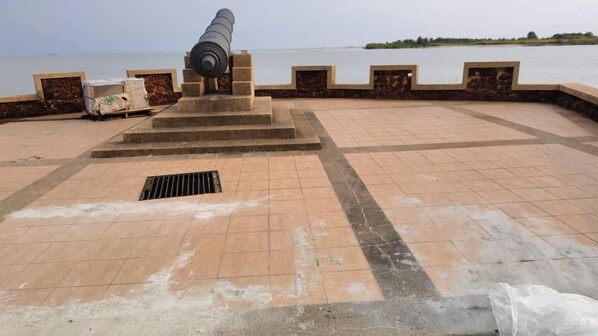 Double Room, Sea View | Bathroom | Hair dryer, slippers, towels, soap