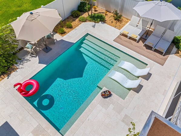 A heated pool