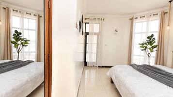 Egyptian cotton sheets, premium bedding, down duvets, desk