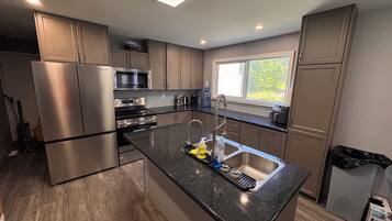 Microwave, oven, stovetop, dishwasher