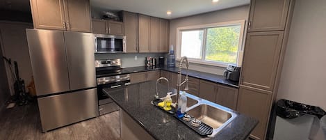 Microwave, oven, stovetop, dishwasher
