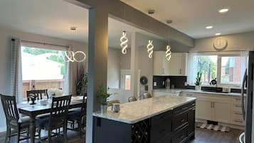 Microwave, oven, stovetop, dishwasher