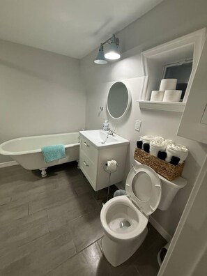 Hair dryer, towels