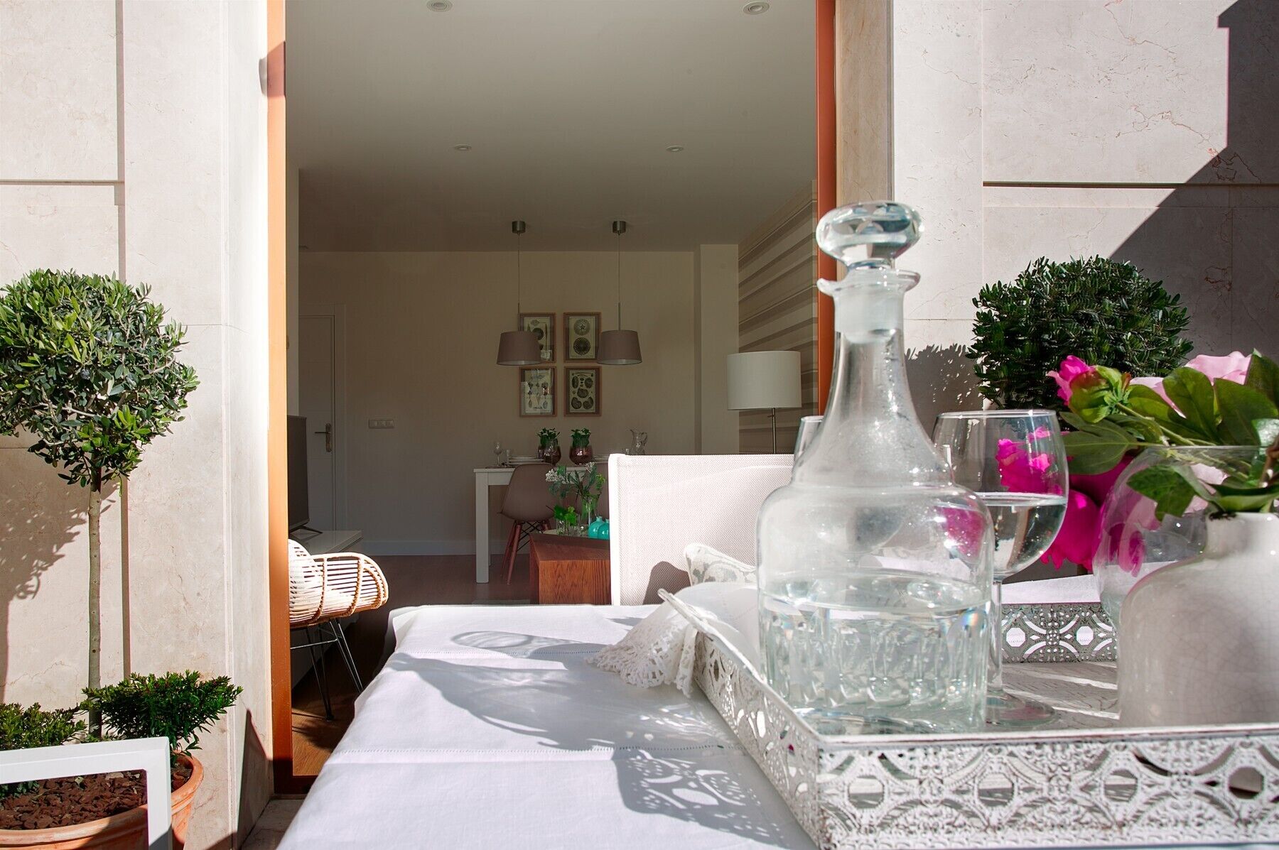 Appartement Deluxe, 2 chambres, vue sur la ville | Terrasse/patio