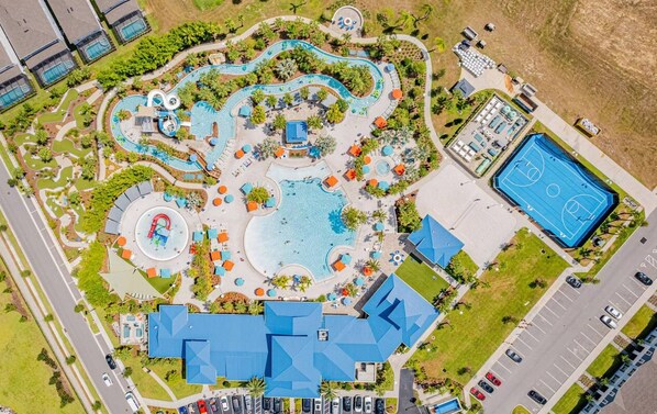 Piscine extérieure, piscine chauffée