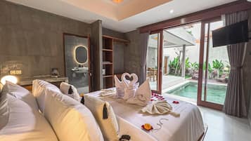 Villa, 1 slaapkamer, privézwembad | Een bureau, gratis wifi