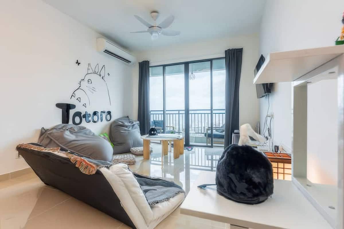 Superior appartement, 3 slaapkamers, balkon, uitzicht op stad | Woonruimte