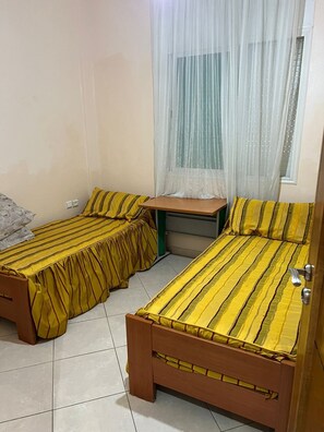 2 bedrooms, bed sheets
