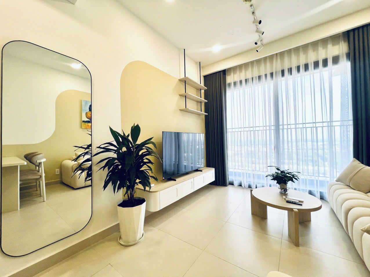 Apartamento Premium, balcón, vistas a la ciudad | Zona de estar