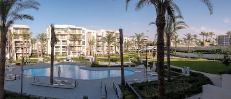 Family Apartment, Pool View | Terrace/patio