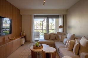 Family Apartment, Pool View | Living area - Marassi Lea & Faya - BIRD NEST (El Alamein)
