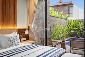 Vila, 3 quartos, vista para o resort | Escrivaninha, espaço de trabalho para notebook