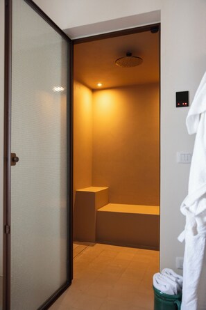 Suite de lujo, vistas a la piscina | Baño | Secador de pelo y toallas