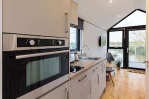 Standard Apartment, Balcony, Lake View | Private kitchen