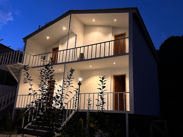 Front of property – evening/night