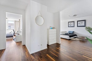 In-room safe, desk, iron/ironing board, travel crib