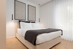 Deluxe appartement | Lakens van Egyptisch katoen, luxe beddengoed, donzen dekbedden