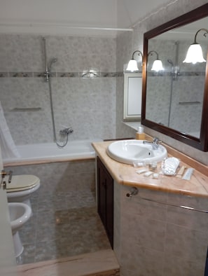 Articles de toilette (gratuits), séchoir à cheveux, bidet