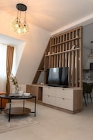 Luxury Apartment, Balcony | Living area