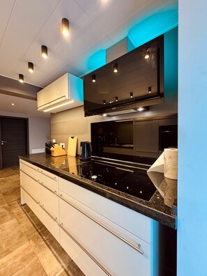 Fridge, oven, stovetop, dishwasher