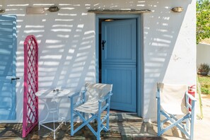 Terrace/patio - Apartment '7' with sea view, Wi-Fi and air conditioning (Tinos)
