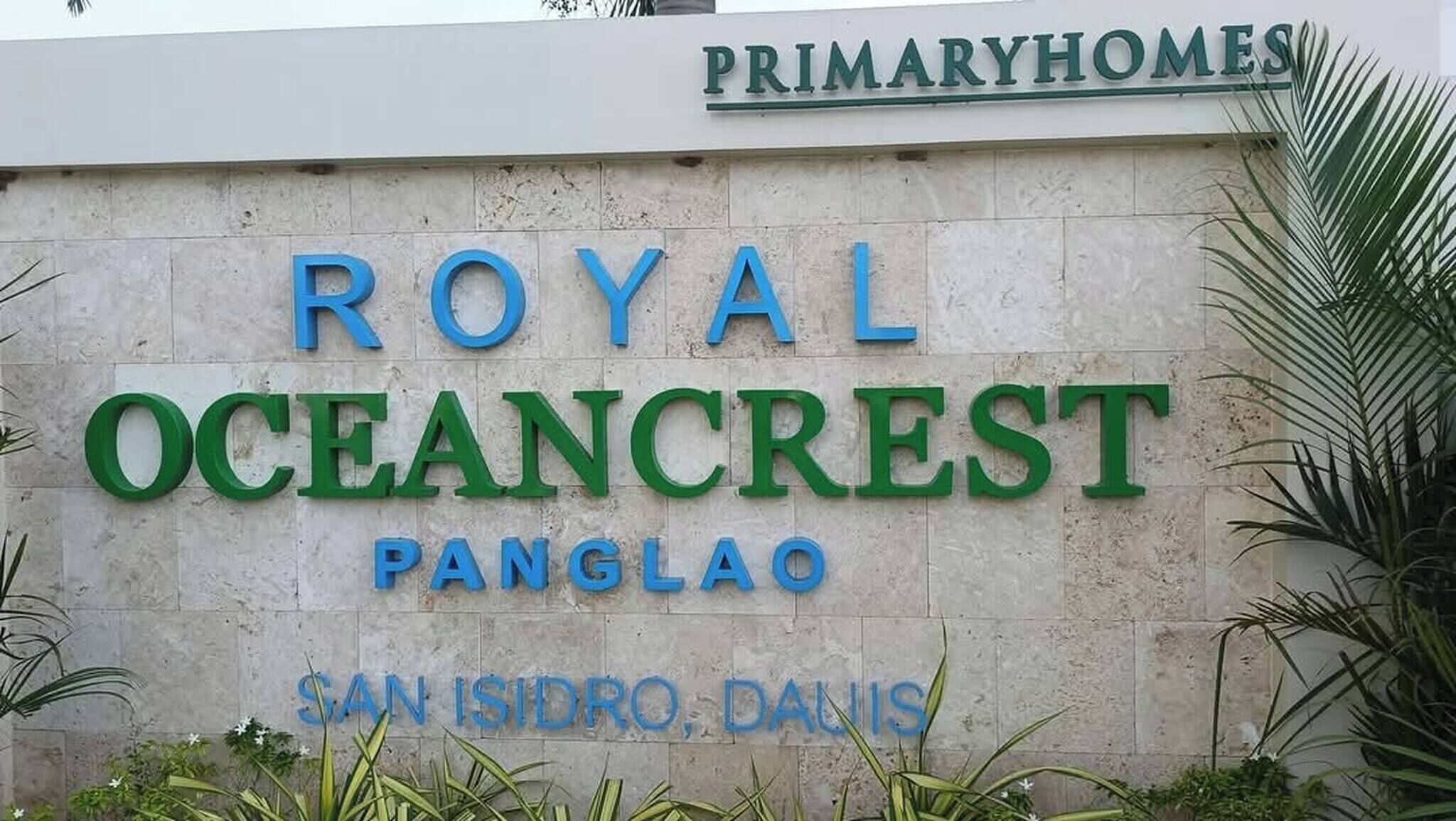 A sign for Royal Oceancrest in Panglao, San Isidro, Davao.