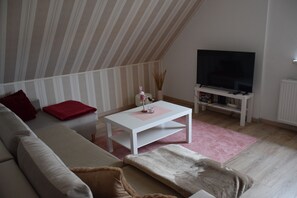 TV, table football, ping pong, computer monitors