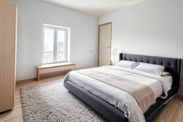 2 bedrooms, iron/ironing board, travel crib, WiFi