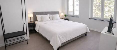 1 bedroom, iron/ironing board, travel crib, WiFi