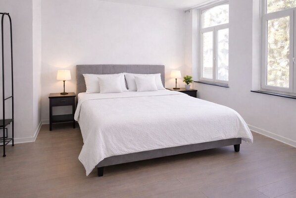 1 habitación, tabla de planchar con plancha, wifi y ropa de cama 