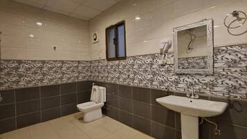 Slippers, towels, soap, shampoo