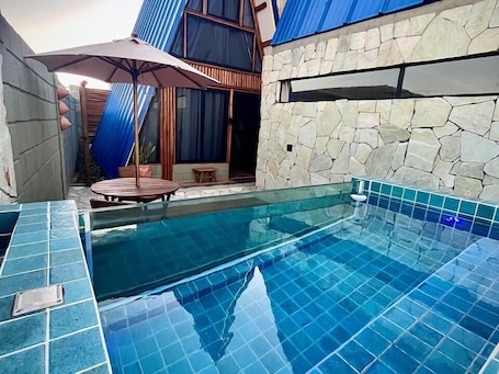 Premium Cabin, Private Pool, Sea View | Living area. Pousada Quilombo do Tibau
