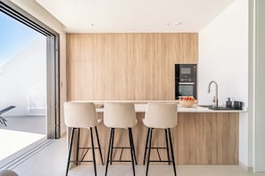 Fridge, microwave, dishwasher, toaster