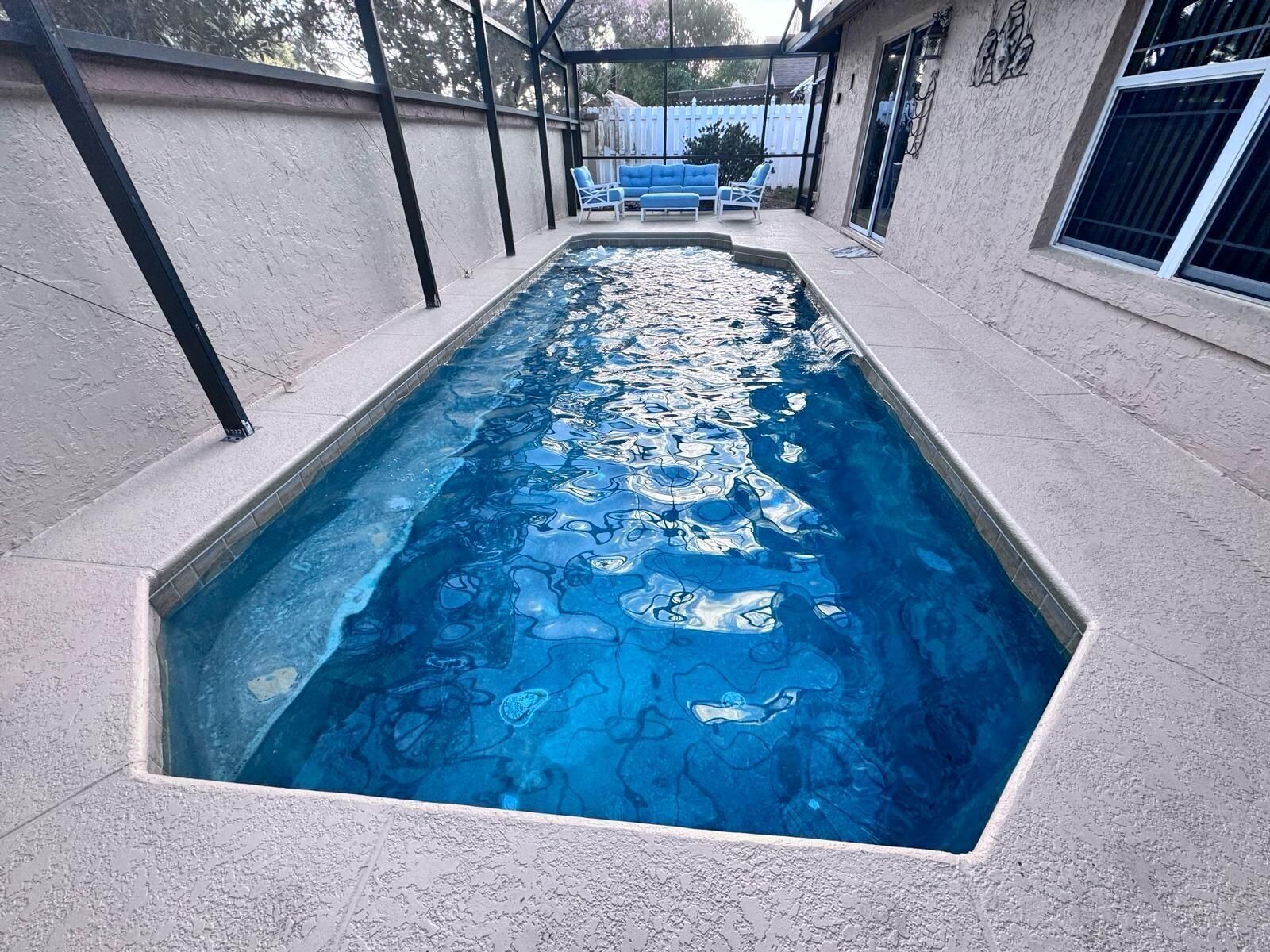 A heated pool