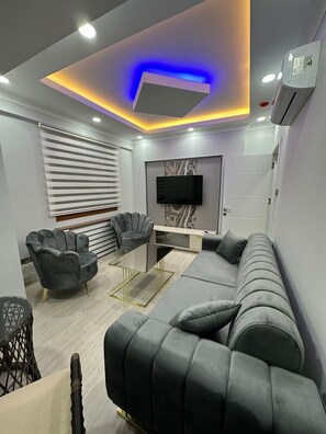 Chambre Familiale Double ou avec lits jumeaux | Coin séjour