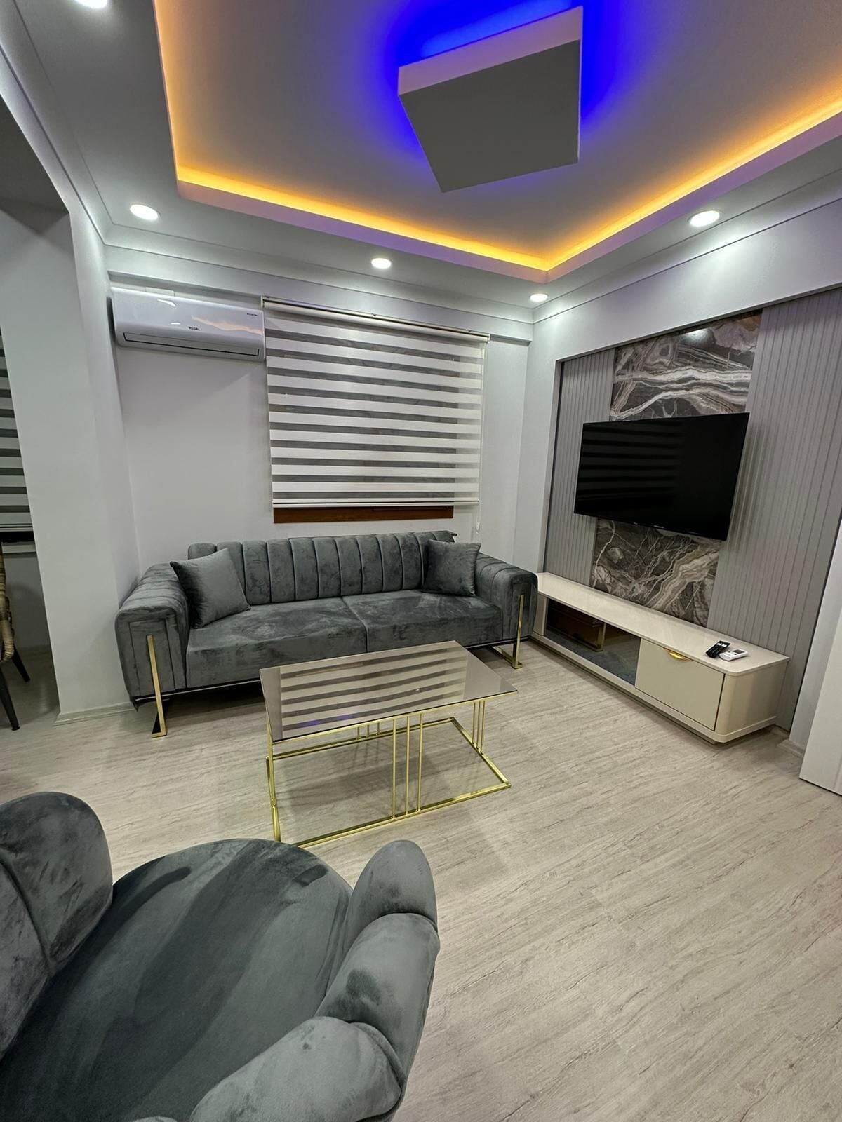 Habitación familiar con 1 cama doble o 2 individuales | Zona de estar