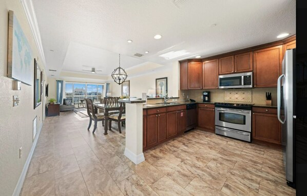 Microwave, oven, stovetop, dishwasher
