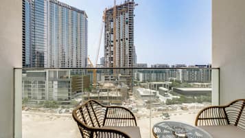 Deluxe-lejlighed - 2 soveværelser - køkken - byudsigt | Balkon