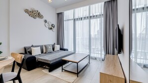 Apartemen Deluks, 2 kamar tidur, dapur, pemandangan kota | Area keluarga