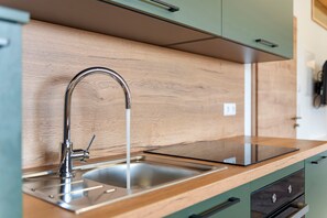 Fridge, oven, stovetop, dishwasher - Apartment 'Morning Sun' with Shared Garden and Wi-Fi (Donaueschingen)