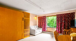 Fernseher, Kamin, Tischfußball, Tischtennisplatte