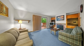 TV, fireplace, DVD player, ping pong - Mountain Magic | 2BR Condo w/ Balcony & Fireplace (Stoneham)