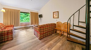 TV, fireplace, DVD player, table football