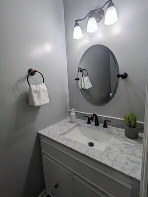 Towels, soap, toilet paper
